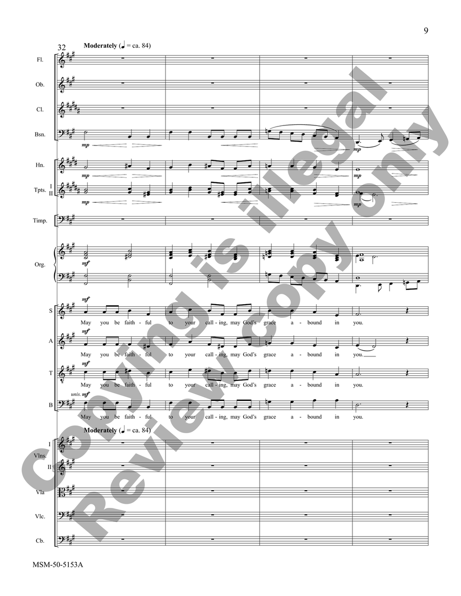 The Promise of the Call (Orchestra Score) Choir scores gallery preview page 7
