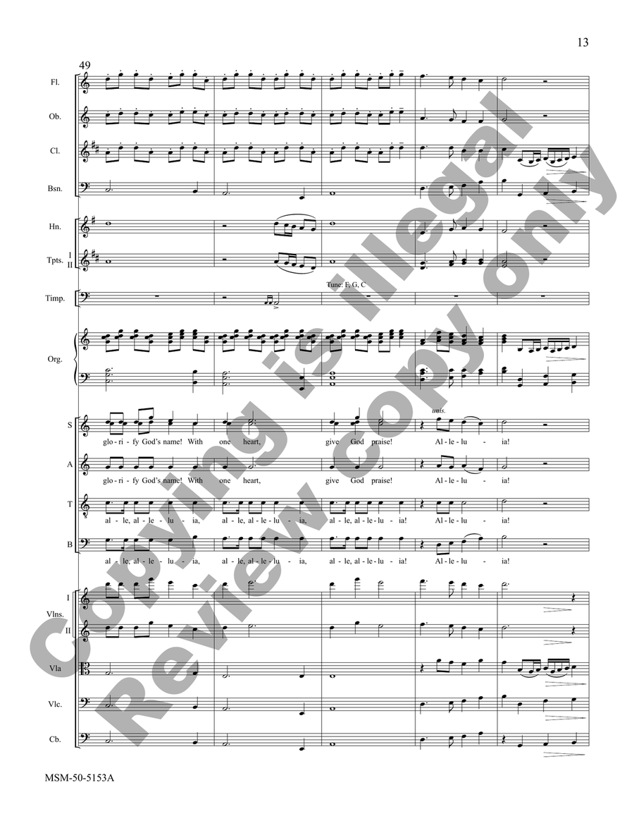 The Promise of the Call (Orchestra Score) Choir scores gallery preview page 9