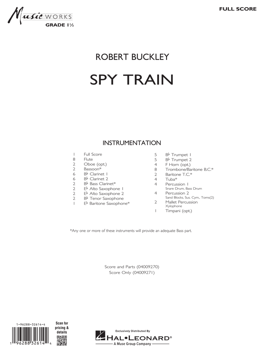 Spy Train - Conductor Score (Full Score) Concert Band scores gallery preview page 1