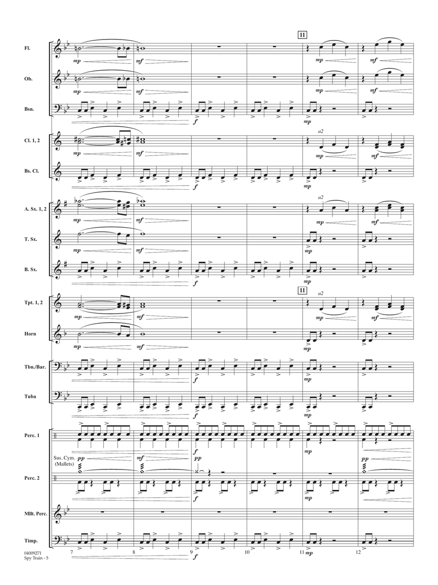 Spy Train - Conductor Score (Full Score) Concert Band scores gallery preview page 4