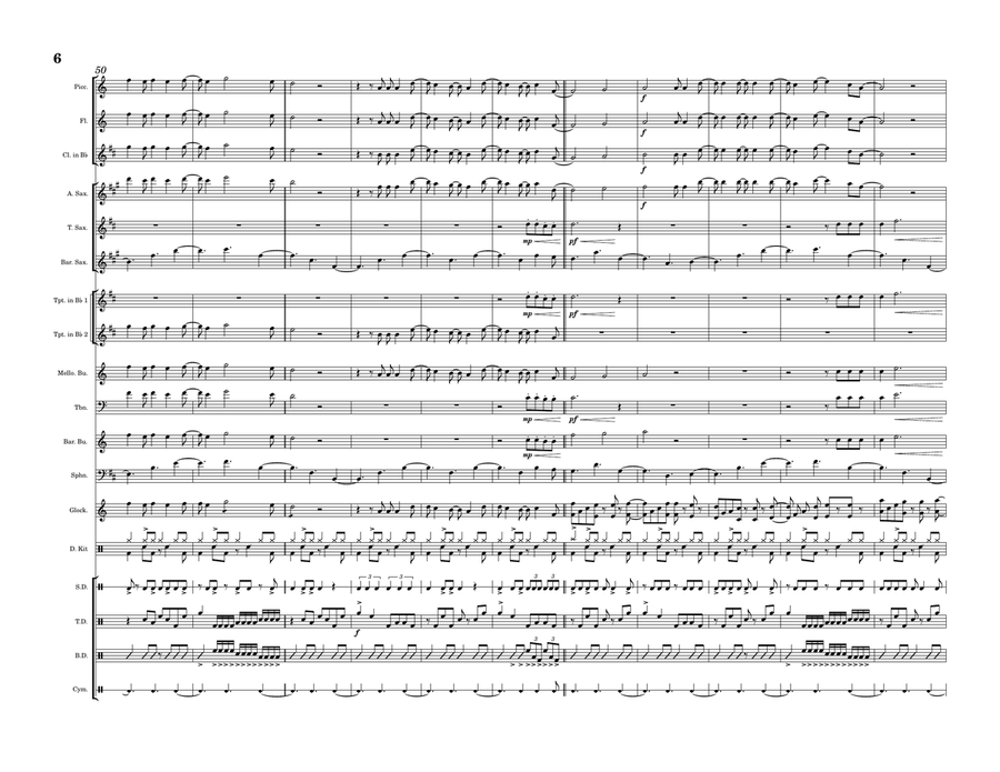 Baile Inolvidable Baile Inolvidable Marching Band scores gallery preview page 6