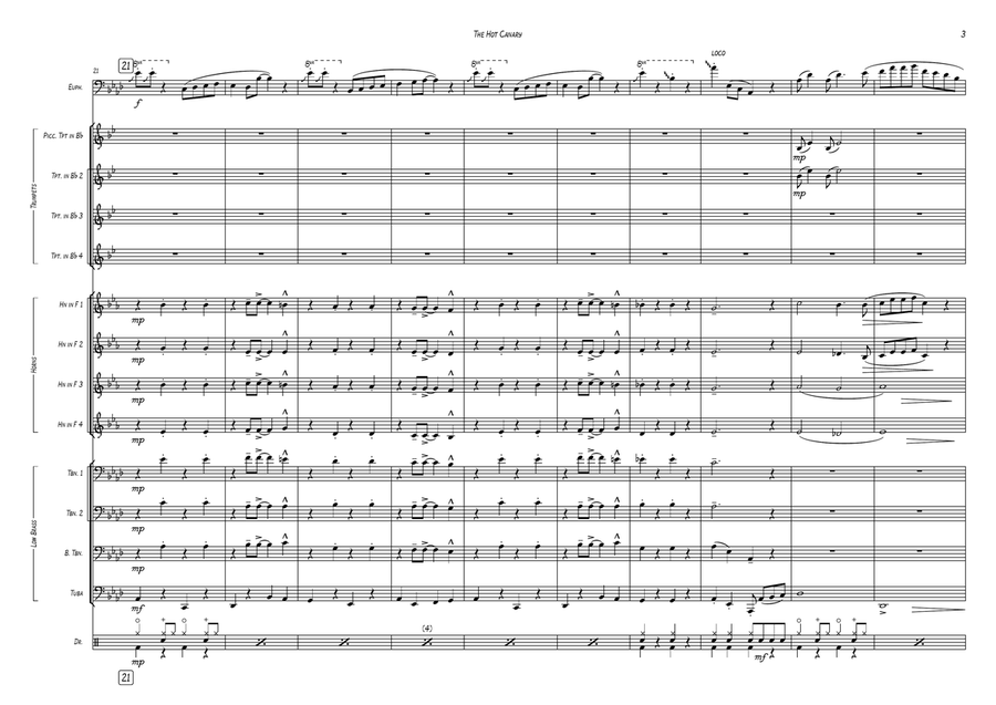 The Hot Canary The Hot Canary Baritone Horn TC scores gallery preview page 3