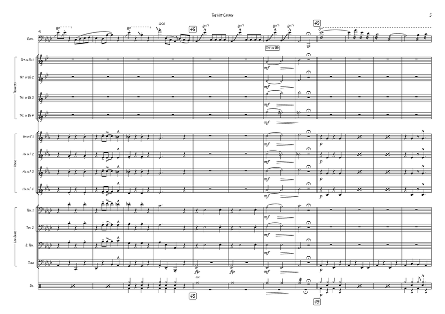 The Hot Canary The Hot Canary Baritone Horn TC scores gallery preview page 5