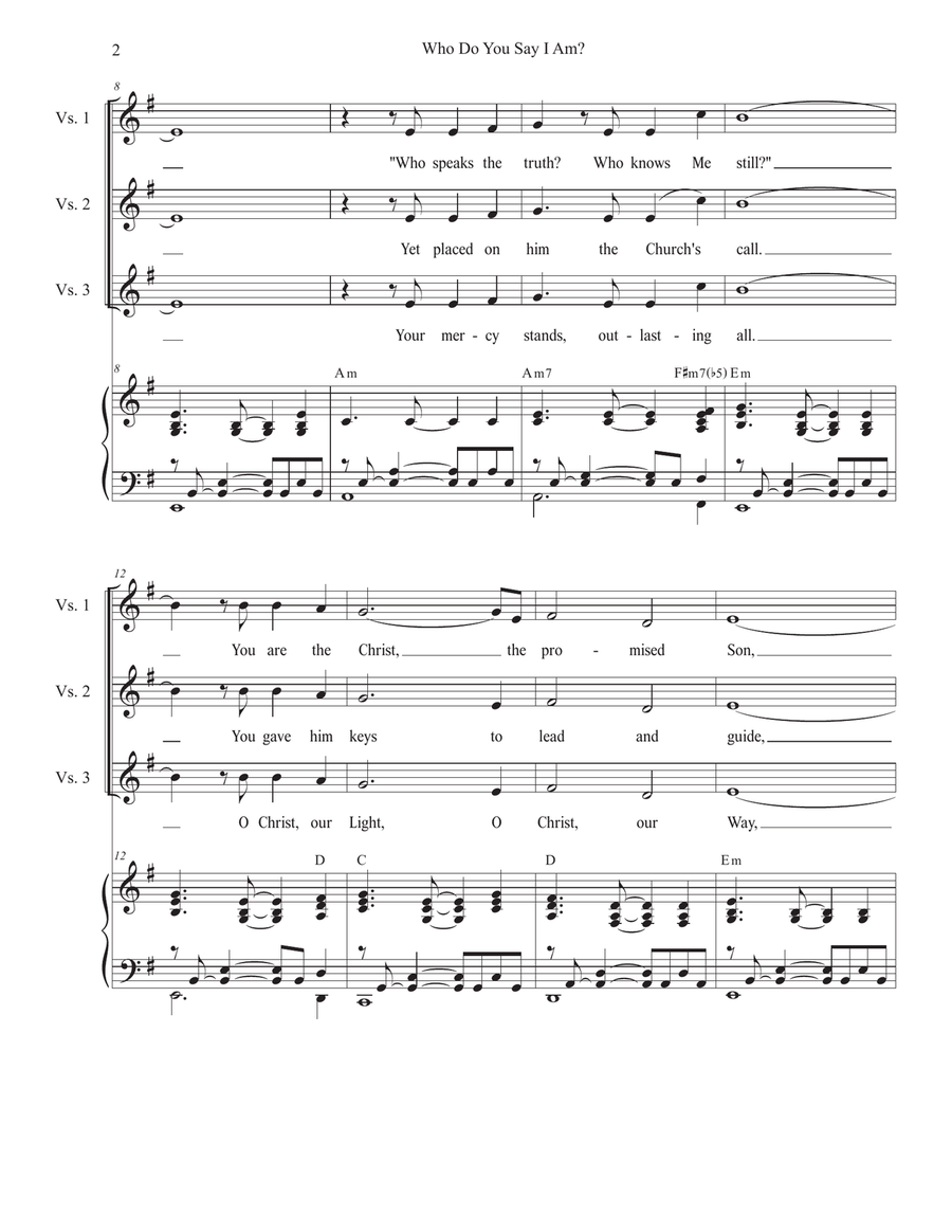 Who Do You Say I Am? (2-part choir - (TB) TB scores gallery preview page 2