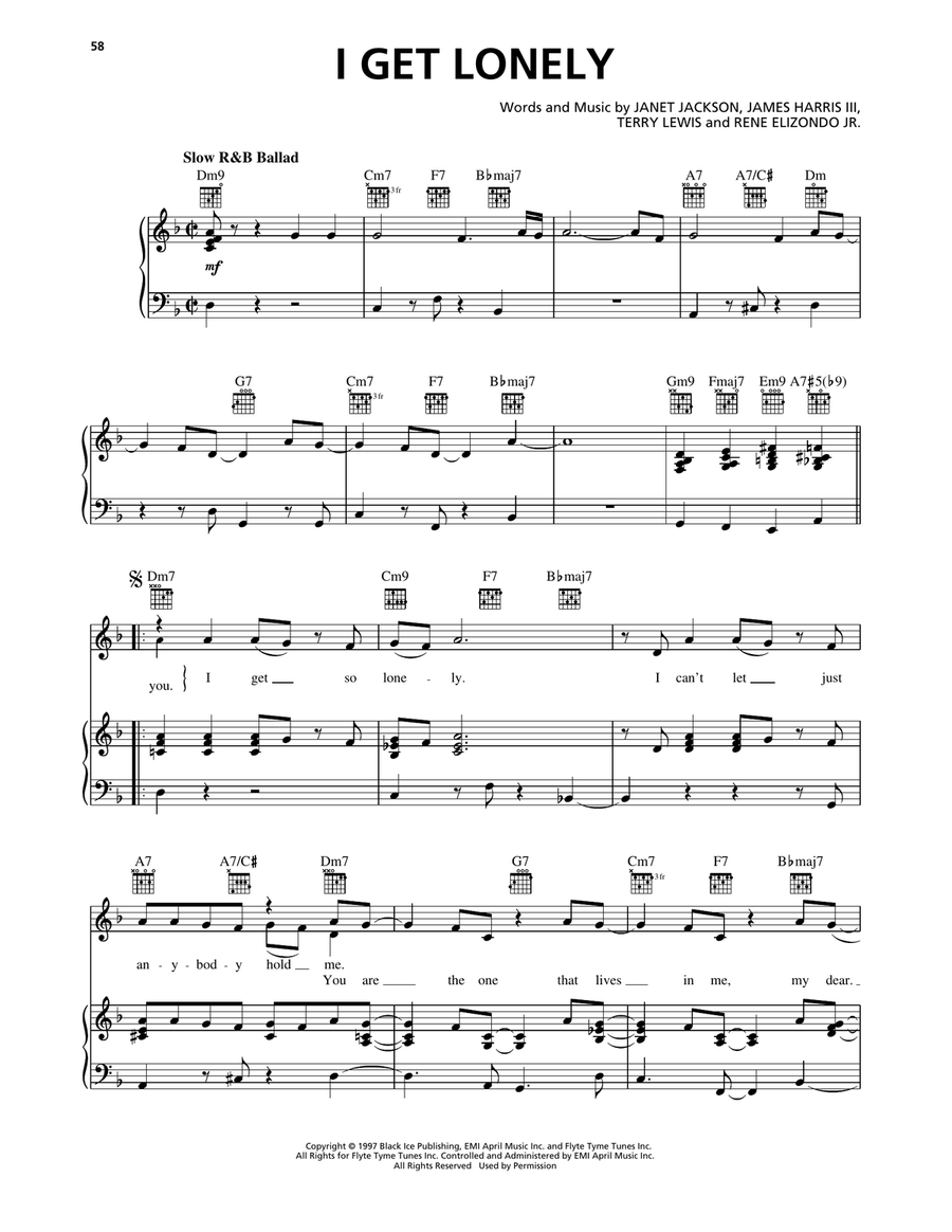 I Get Lonely I Get Lonely Piano, Vocal, Guitar scores gallery preview page 1