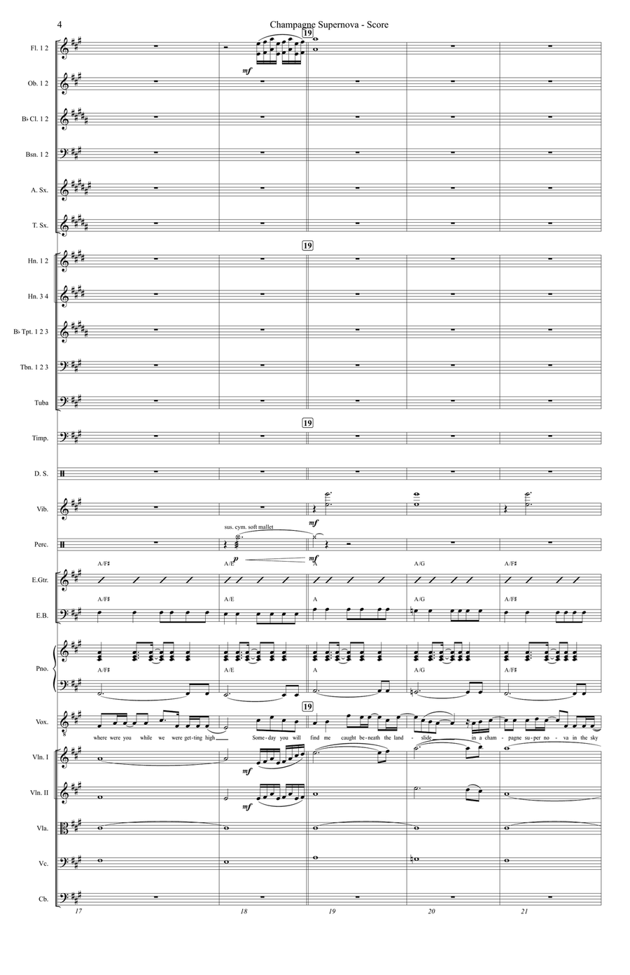 Champagne Supernova Champagne Supernova Full Orchestra scores gallery preview page 4
