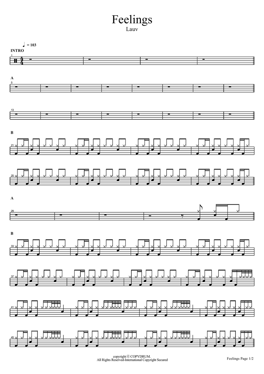 Feelings Drum Set scores gallery preview page 1