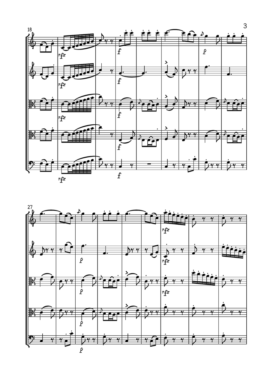 String Quintet in C Major, MH 187 String Orchestra scores gallery preview page 4