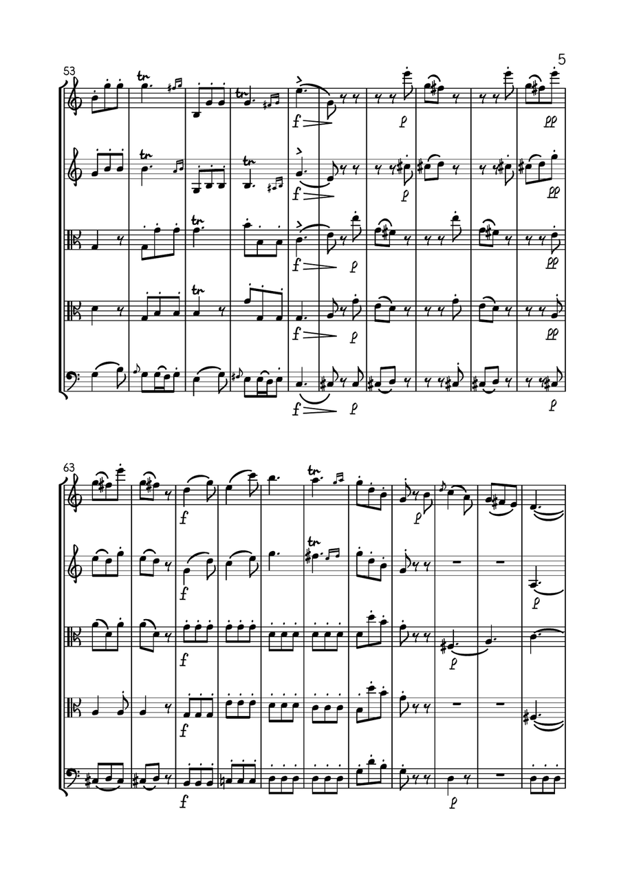 String Quintet in C Major, MH 187 String Orchestra scores gallery preview page 6
