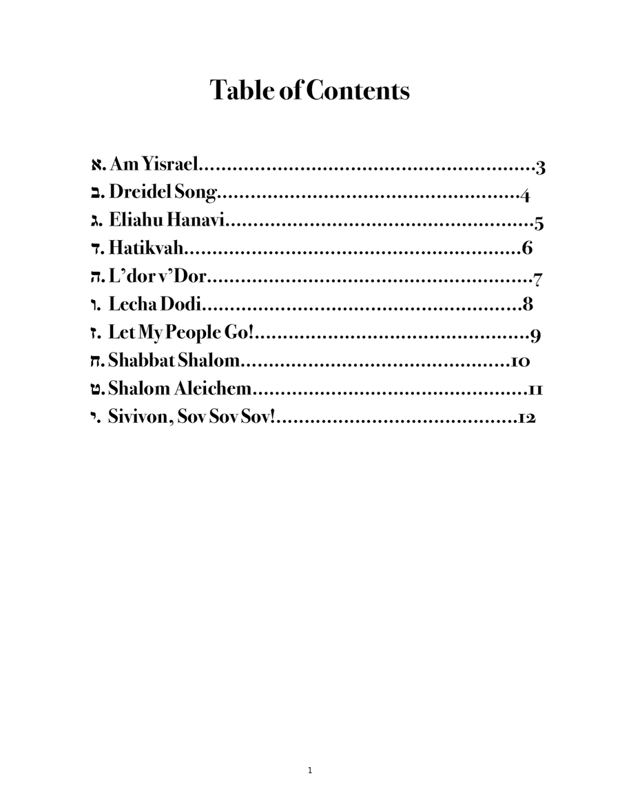 Easy Jewish Songbook: 10 Classic Songs Easy Piano scores gallery preview page 2