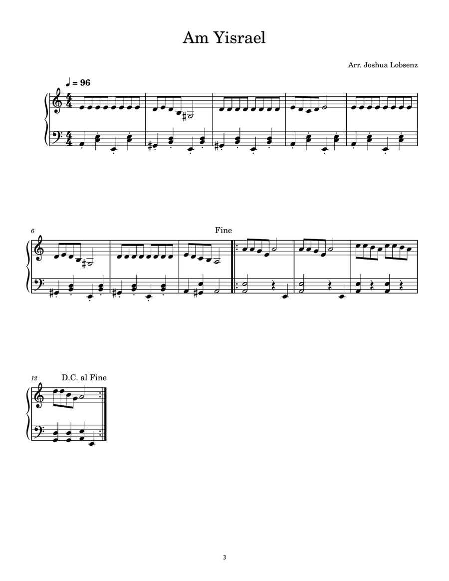 Easy Jewish Songbook: 10 Classic Songs Easy Piano scores gallery preview page 4