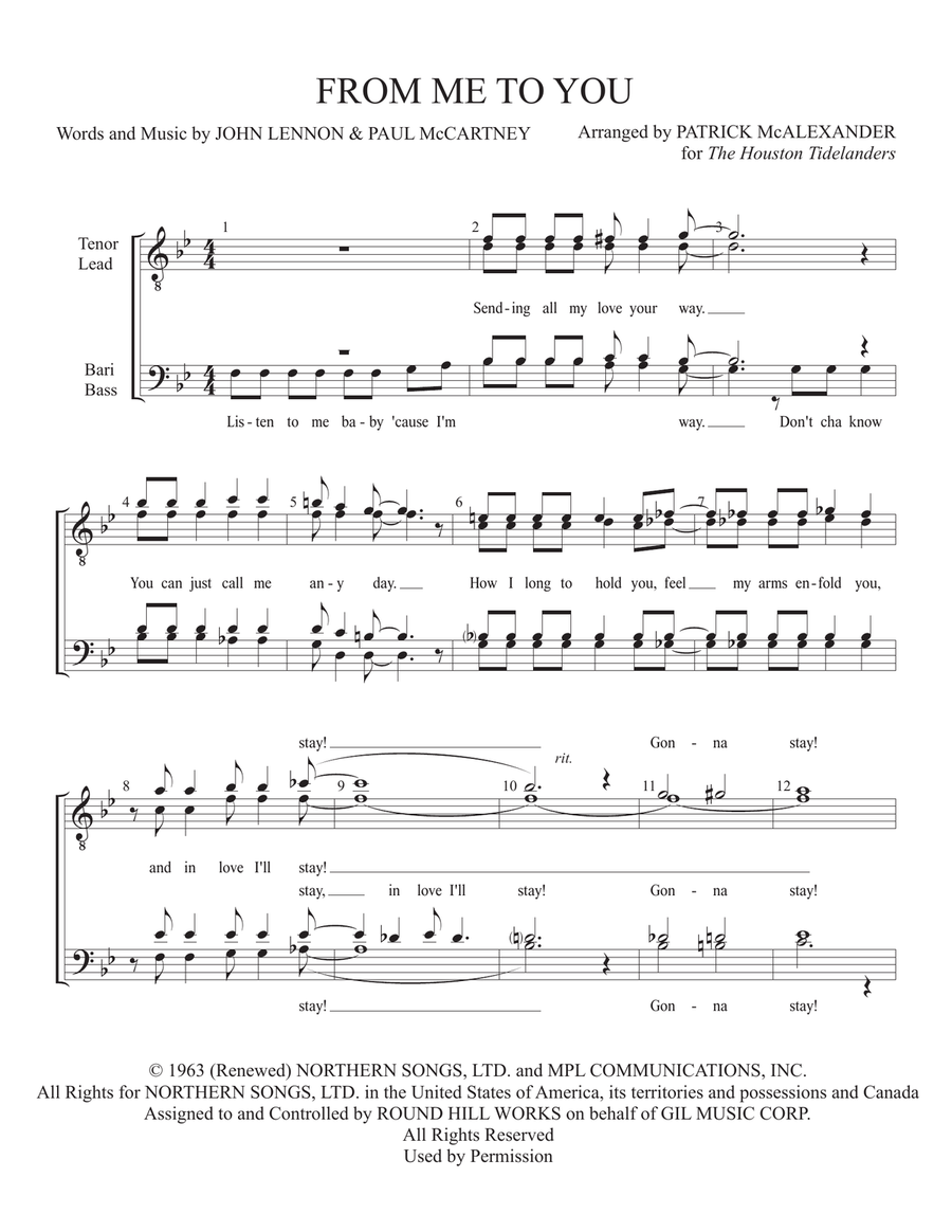 From Me To You From Me To You TTBB scores gallery preview page 1