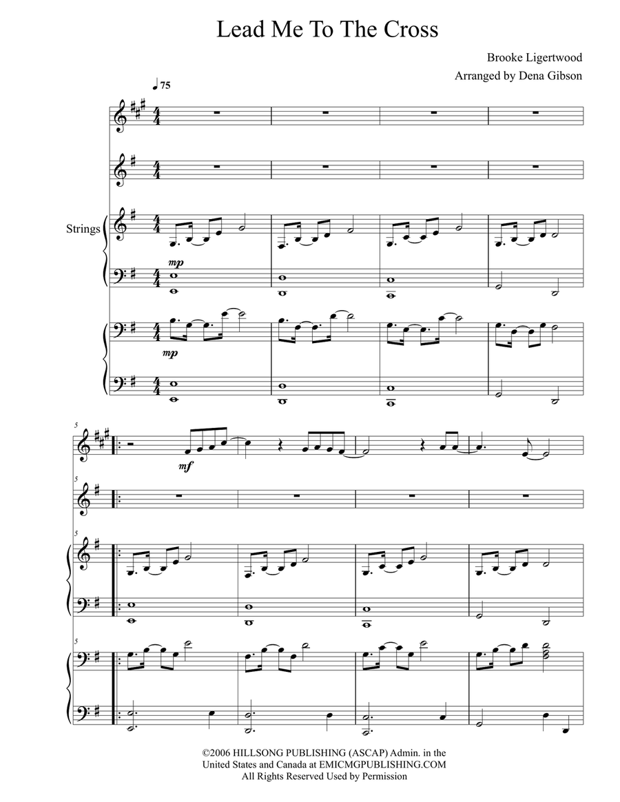 Lead Me To The Cross Lead Me To The Cross Woodwind Duet scores gallery preview page 1