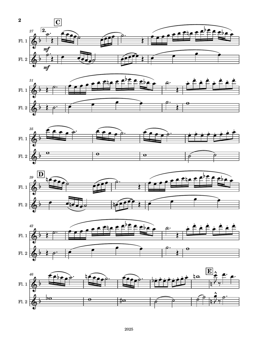Sunny May Sunny May Flute Duet scores gallery preview page 2