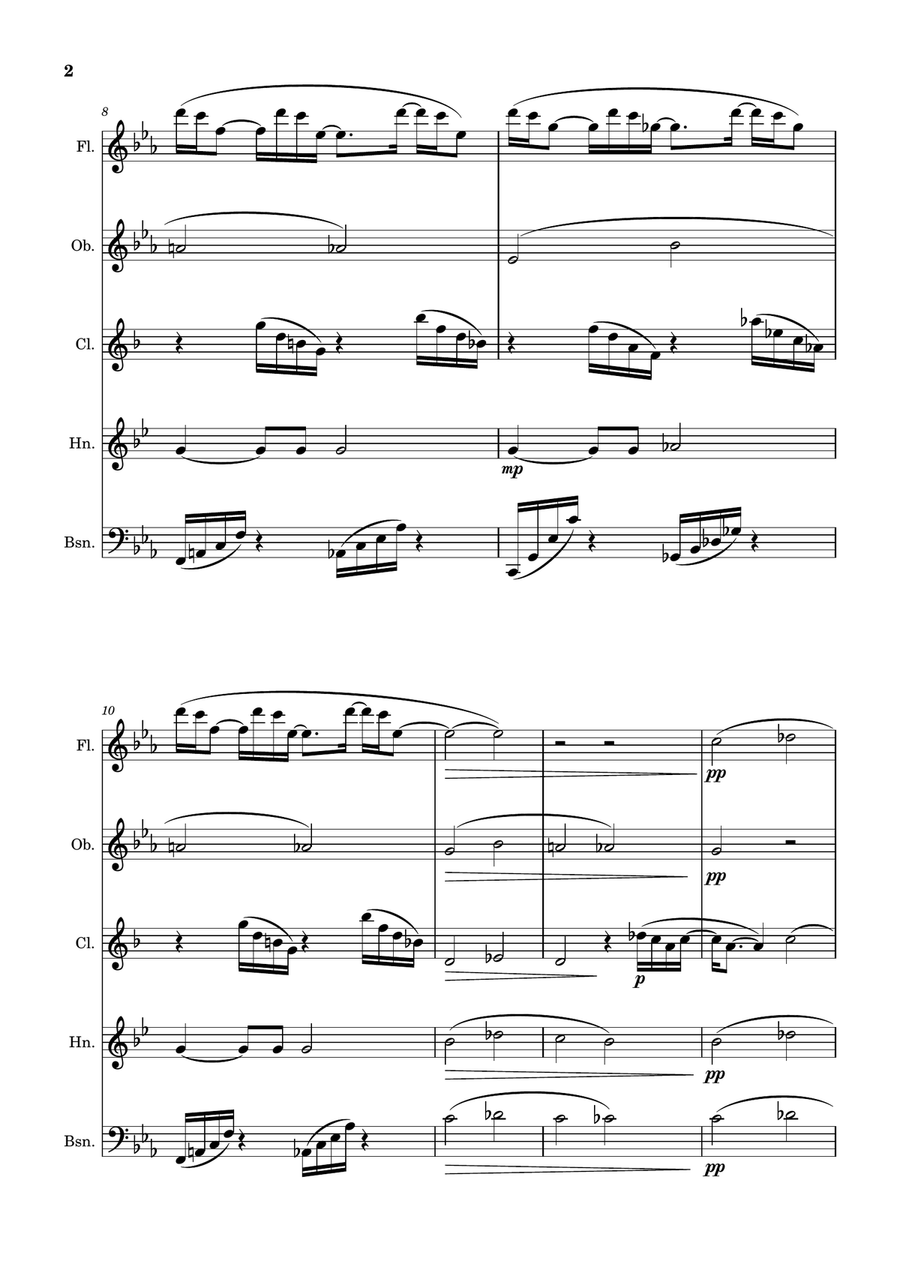 Severance - Main Title Theme Woodwind Quintet scores gallery preview page 2