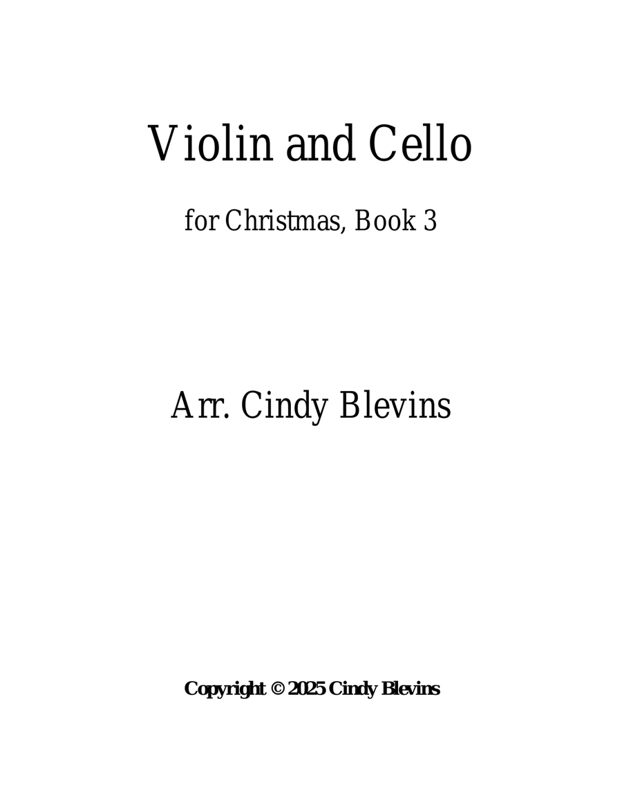 Violin and Cello for Christmas, Book 3 (12 Arrangements) String Duet scores gallery preview page 6