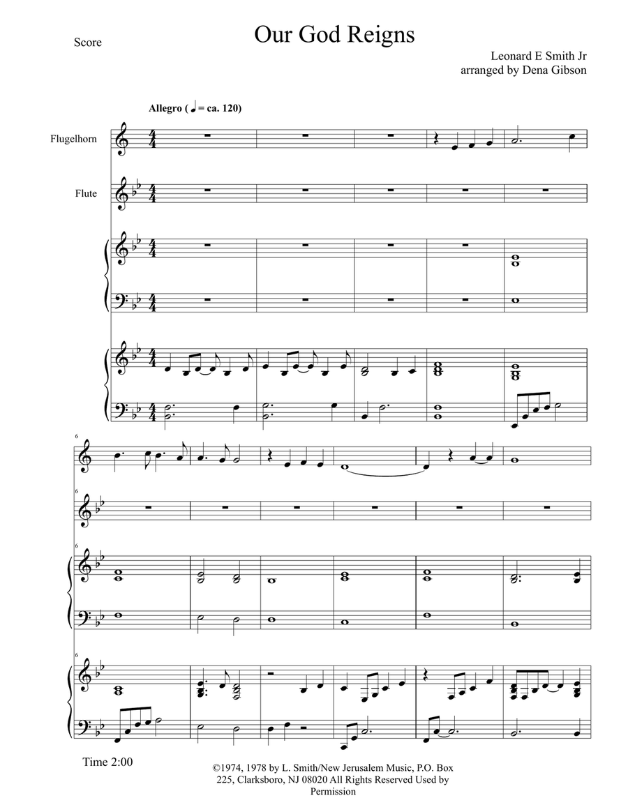 Our God Reigns Our God Reigns Woodwind Duet scores gallery preview page 1
