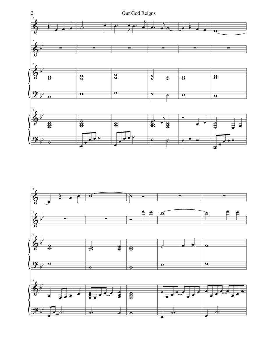 Our God Reigns Our God Reigns Woodwind Duet scores gallery preview page 2