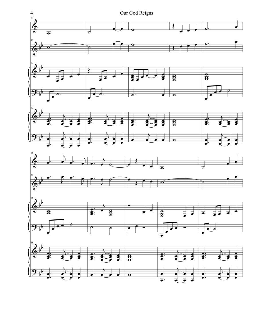 Our God Reigns Our God Reigns Woodwind Duet scores gallery preview page 4