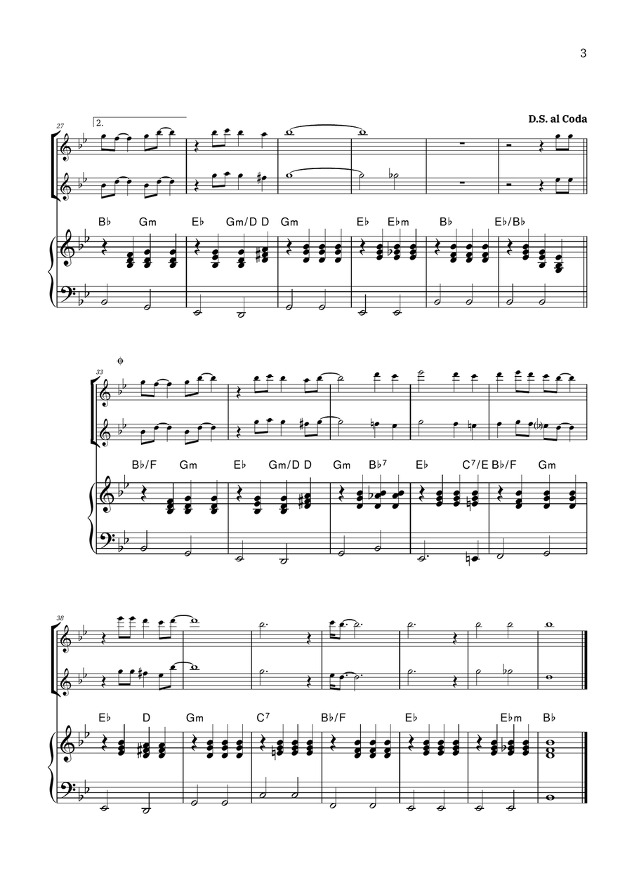 Bridge Over Troubled Water Woodwind Duet scores gallery preview page 3