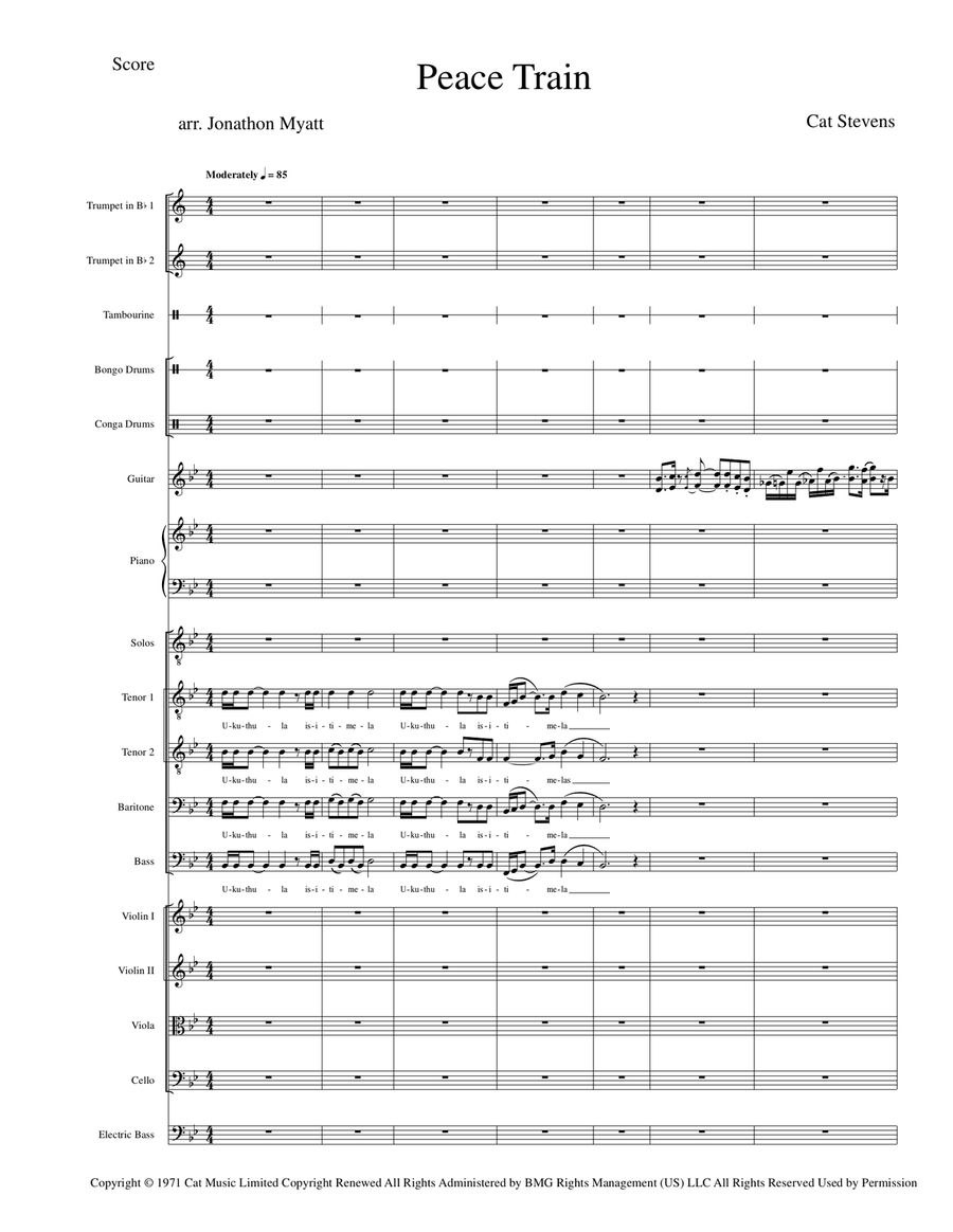 Peace Train Peace Train Chamber Orchestra scores gallery preview page 1