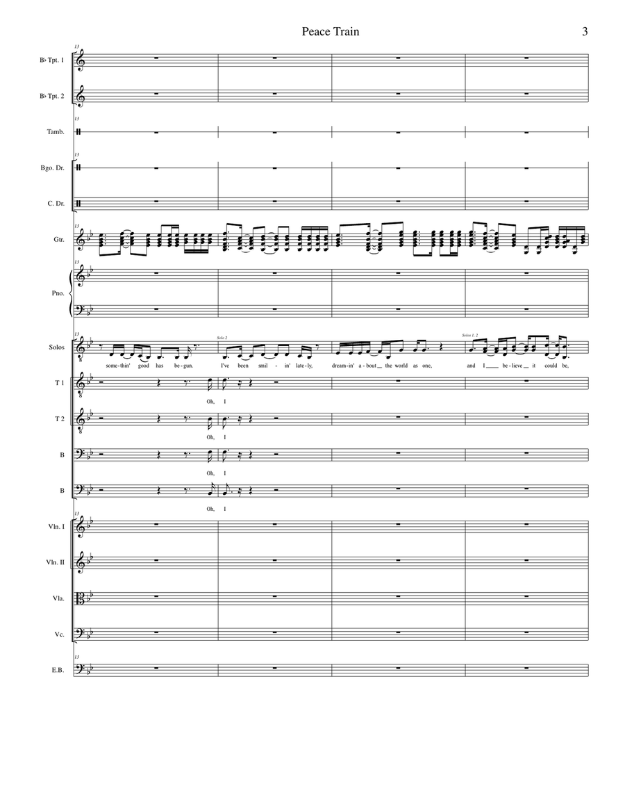 Peace Train Peace Train Chamber Orchestra scores gallery preview page 3
