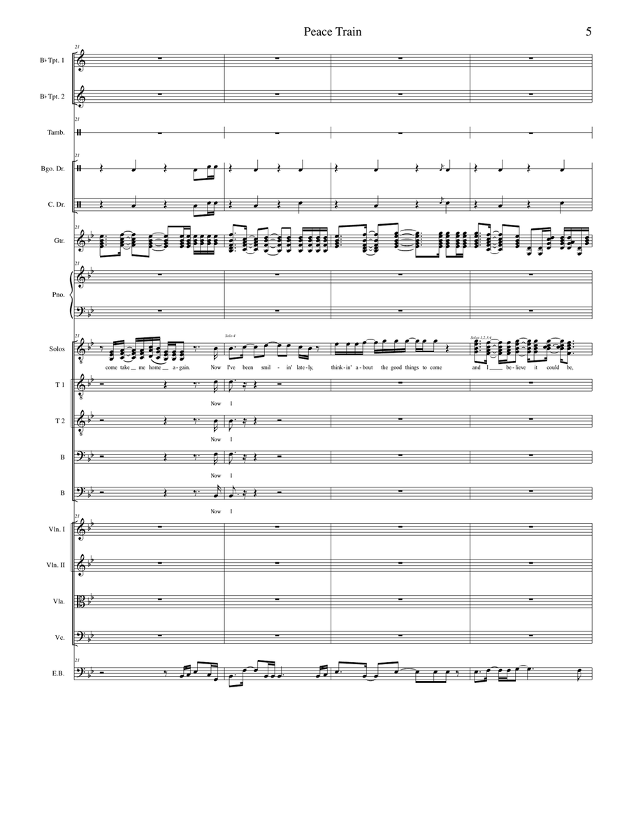 Peace Train Peace Train Chamber Orchestra scores gallery preview page 5