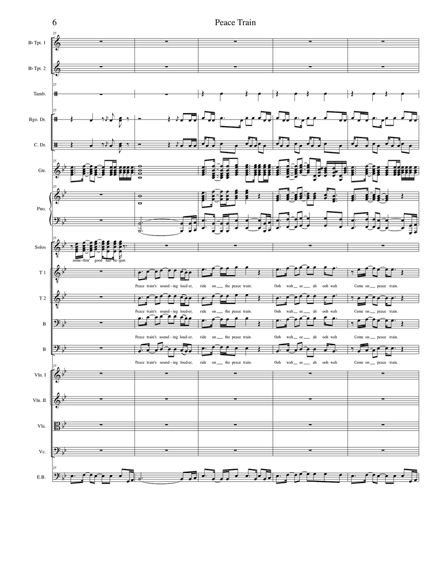 Peace Train Peace Train Chamber Orchestra scores gallery preview page 6