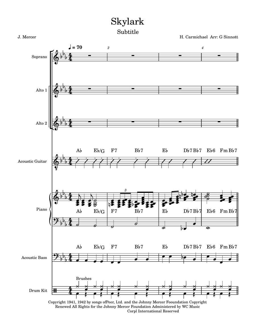 Skylark Women's Choir scores gallery preview page 1