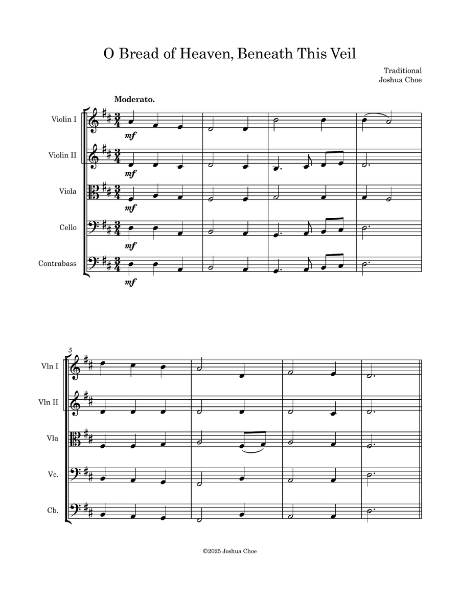 O Bread of Heaven, Beneath This Veil String Orchestra scores gallery preview page 3