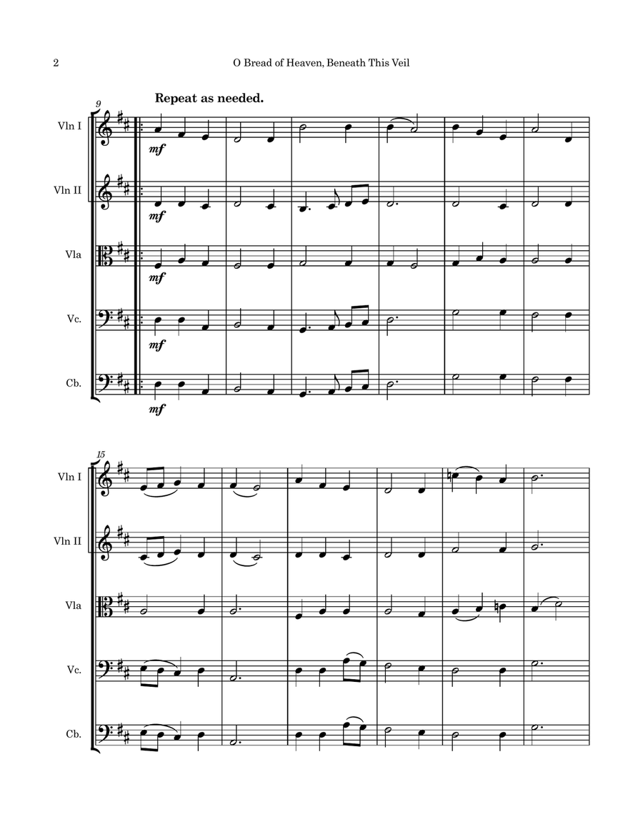 O Bread of Heaven, Beneath This Veil String Orchestra scores gallery preview page 4