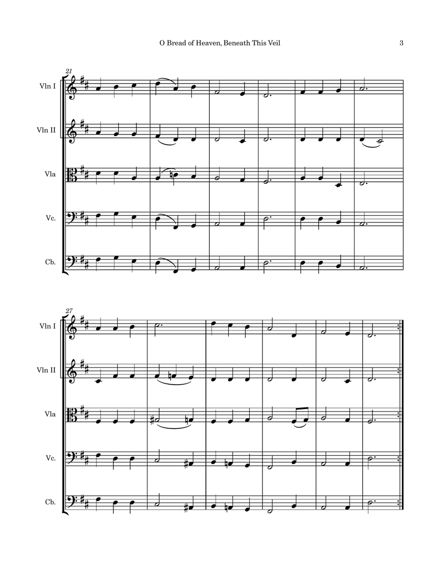O Bread of Heaven, Beneath This Veil String Orchestra scores gallery preview page 5