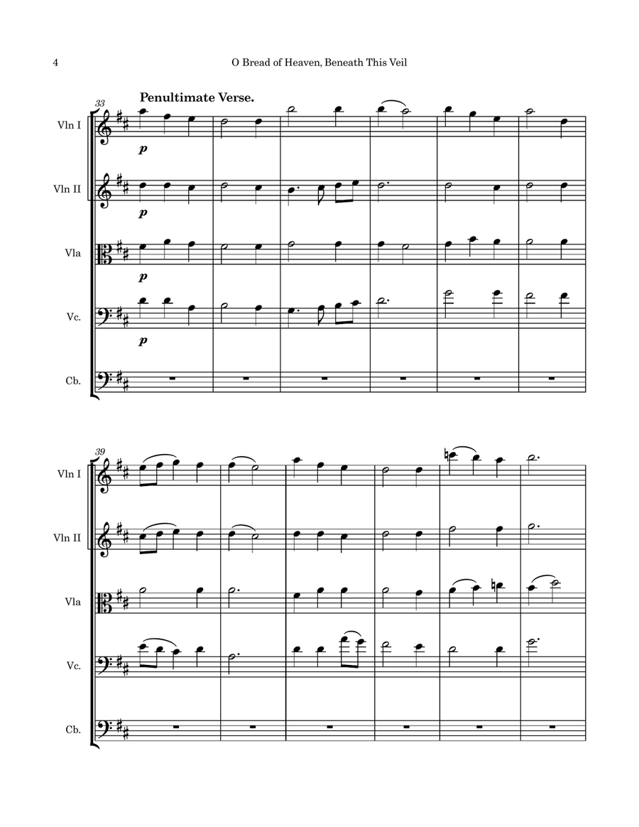 O Bread of Heaven, Beneath This Veil String Orchestra scores gallery preview page 6
