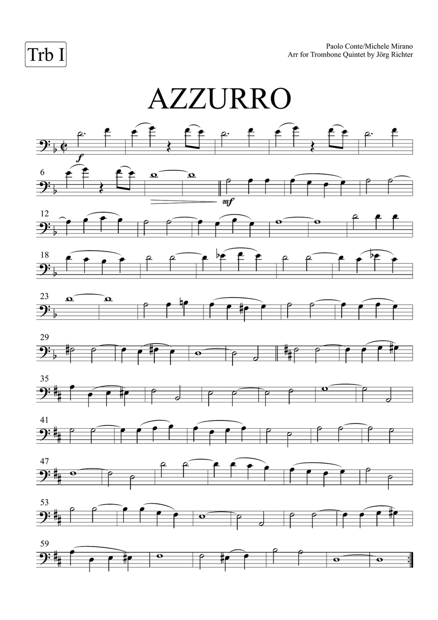 Azzurro Azzurro Brass Quintet scores gallery preview page 4