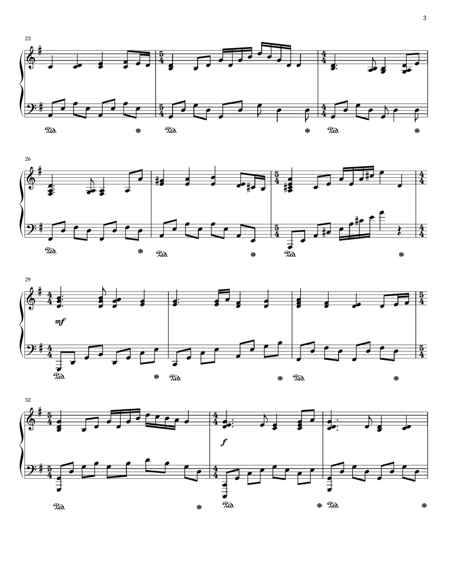 America, The Beautiful America, The Beautiful Piano Solo scores gallery preview page 3