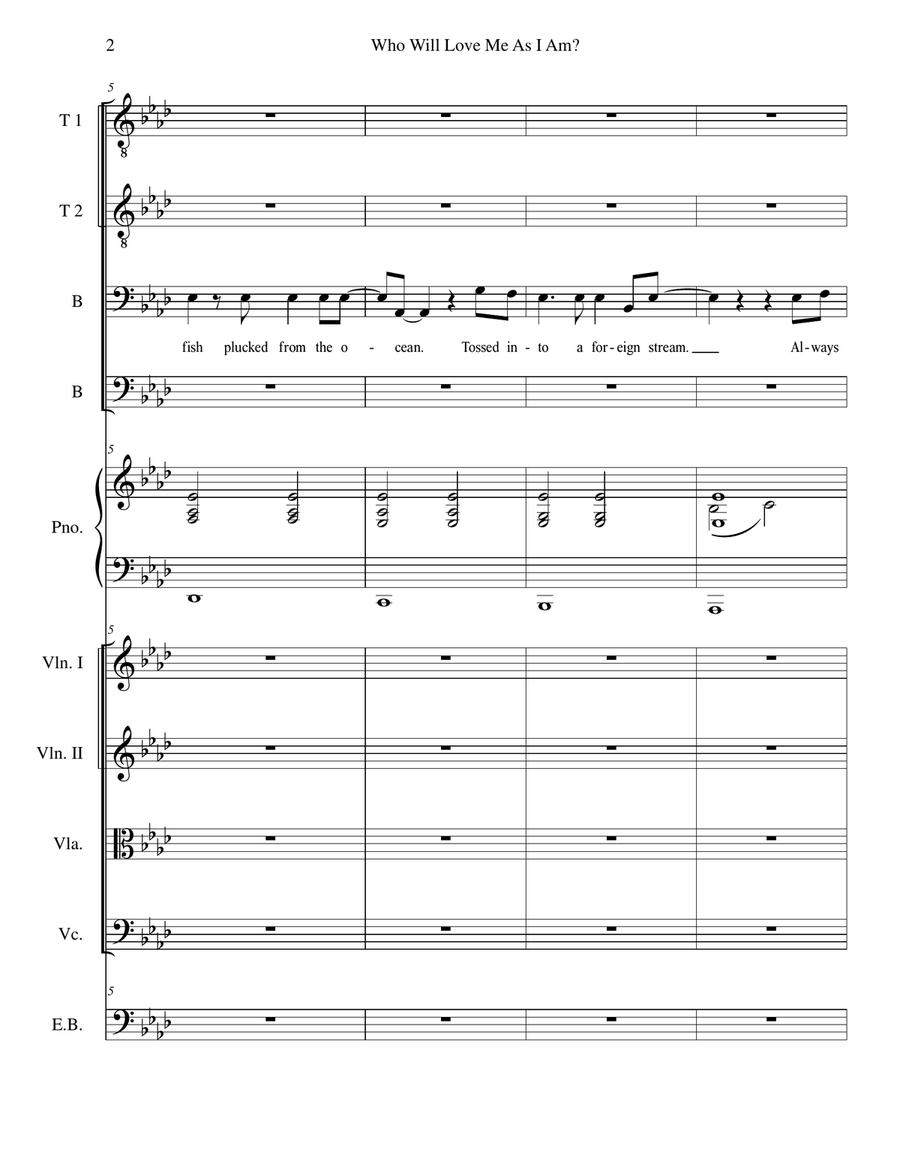 Who Will Love Me As I Am? String Orchestra scores gallery preview page 2