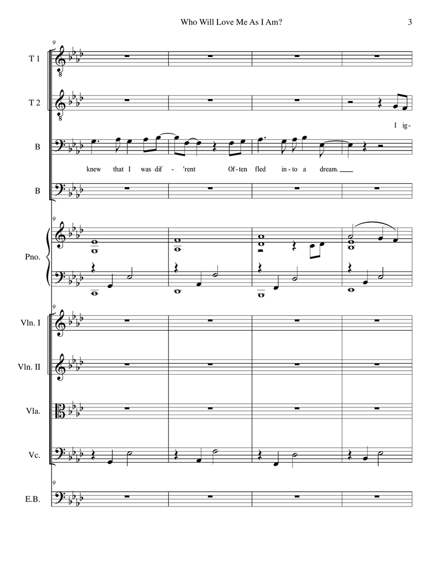 Who Will Love Me As I Am? String Orchestra scores gallery preview page 3
