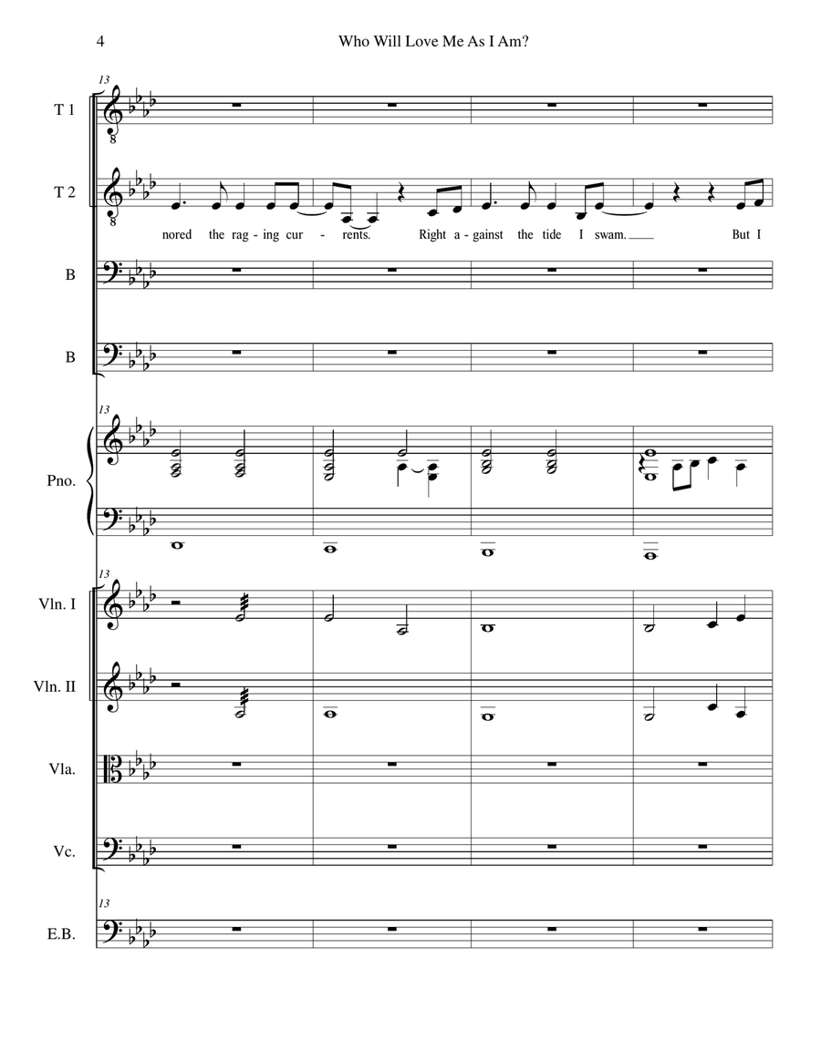 Who Will Love Me As I Am? String Orchestra scores gallery preview page 4