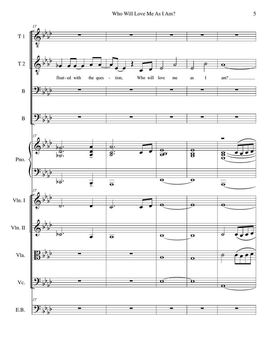 Who Will Love Me As I Am? String Orchestra scores gallery preview page 5