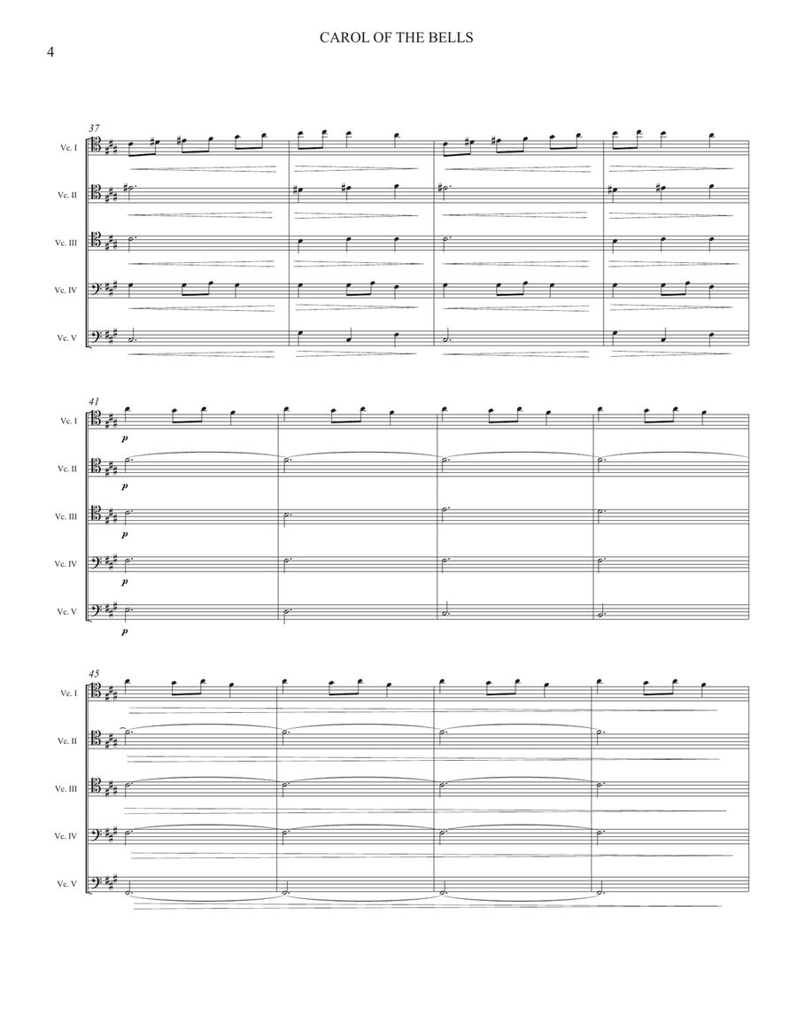 CAROL OF THE BELLS CAROL OF THE BELLS Chamber Music scores gallery preview page 4