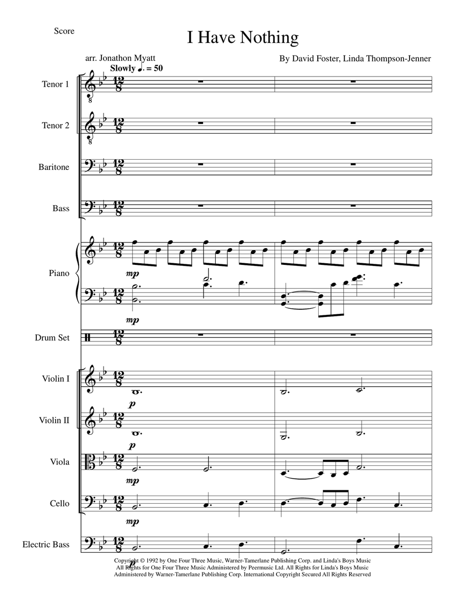 I Have Nothing I Have Nothing String Orchestra scores gallery preview page 1