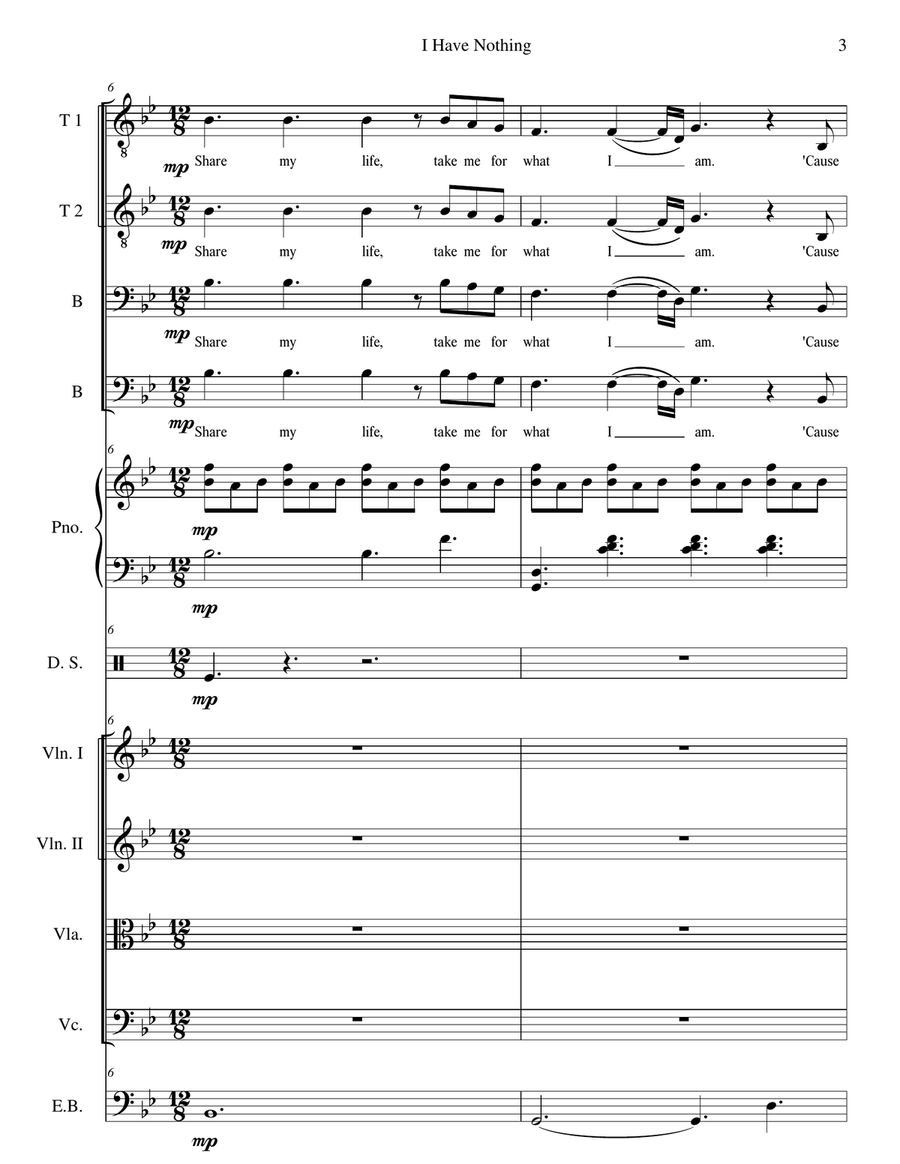I Have Nothing I Have Nothing String Orchestra scores gallery preview page 3