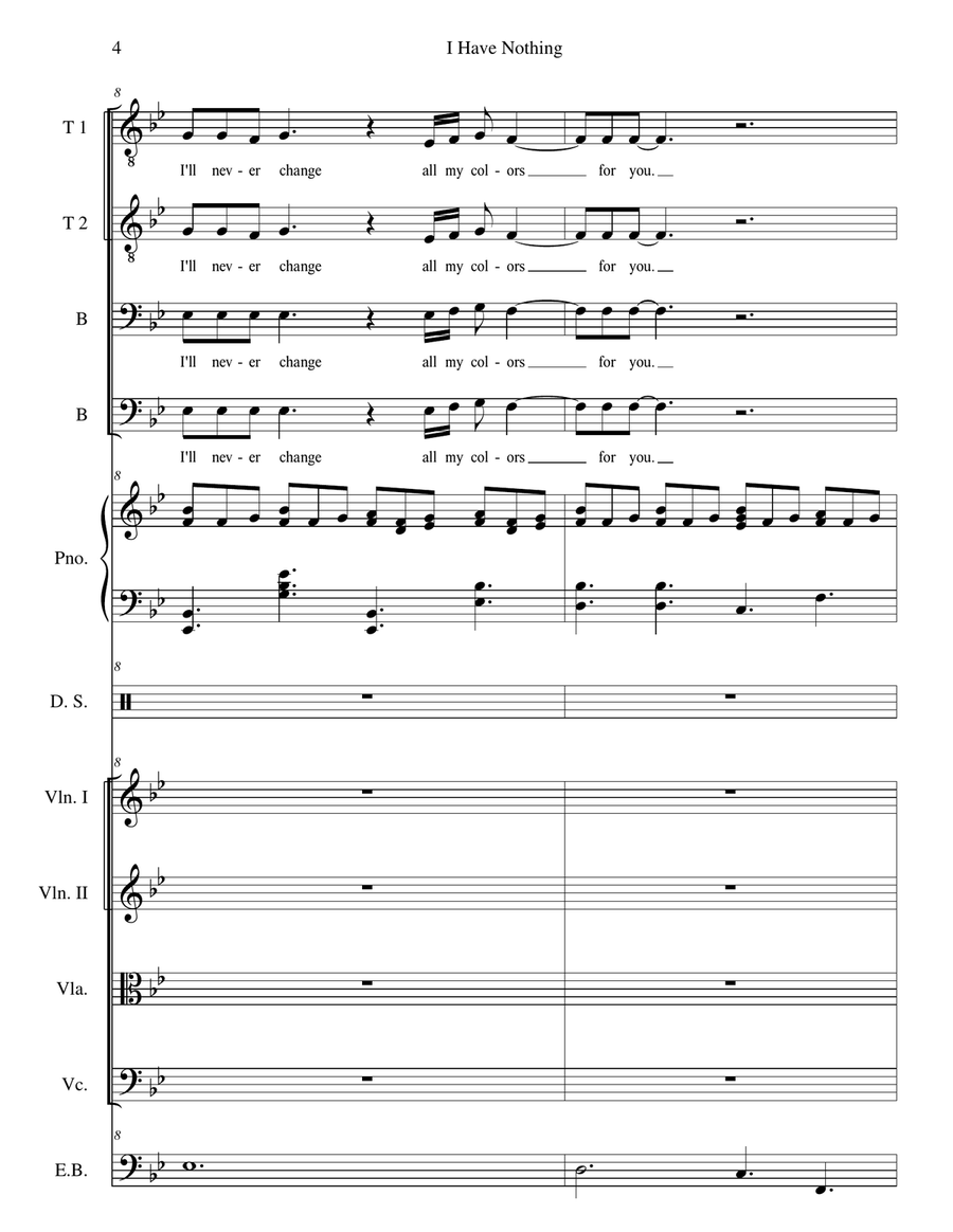 I Have Nothing I Have Nothing String Orchestra scores gallery preview page 4