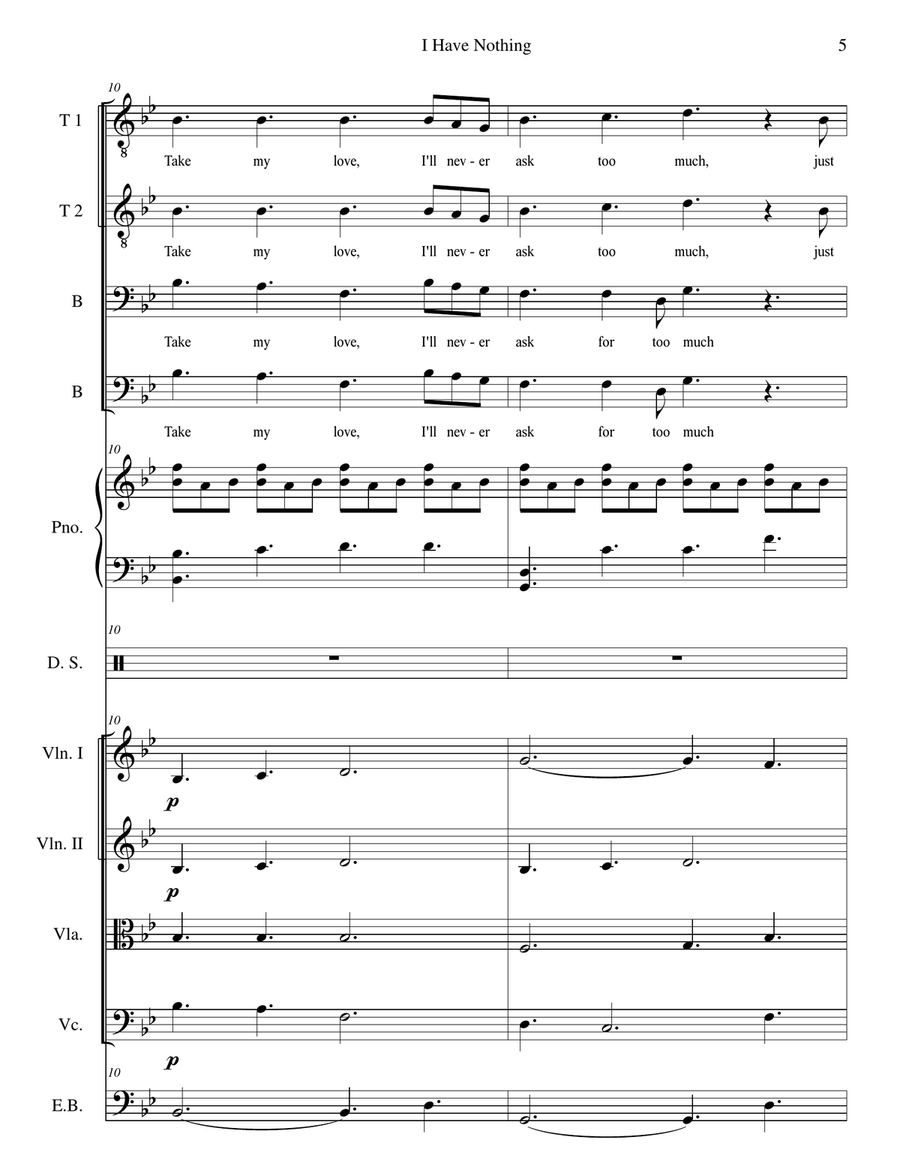 I Have Nothing I Have Nothing String Orchestra scores gallery preview page 5