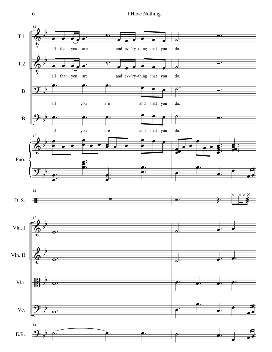 I Have Nothing I Have Nothing String Orchestra scores gallery preview page 6
