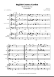 English Country Garden – Woodwind Quartet Sheet Music (with Optional Piano)