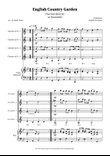 English Country Garden – Clarinet Quartet Sheet Music (with Optional Piano)