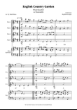 English Country Garden – Flute Quartet Sheet Music (with Optional Piano)