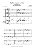 English Country Garden – Woodwind Trio Sheet Music (Flute, Oboe, Bassoon with Optional Piano)