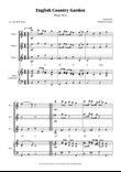English Country Garden – Flute Trio Sheet Music (with Optional Piano)